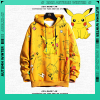 M-5XL Plus ขนาด2021เกาหลีแฟชั่นเสื้อผ้าปิกาจูแจ็คเก็ต Hoodie Anime Hoodie เสื้อกันหนาวผู้หญิงพิมพ์การ์ตูน Hooded เสื้อแขนยาวสำหรับผู้หญิงขาย