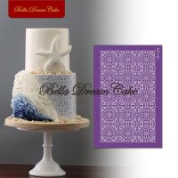 ◆┅☂ Persian Style Pattern Mesh Stencil DIY Royal Cream Fondant Mould Fabric Lace Cake Border Template Cake Decorating Tools Bakeware