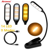 【cw】 9Modes Book Lights Lamp USB Rechargeable/AAA Battery Reading Desk Table Night Adjust Clip