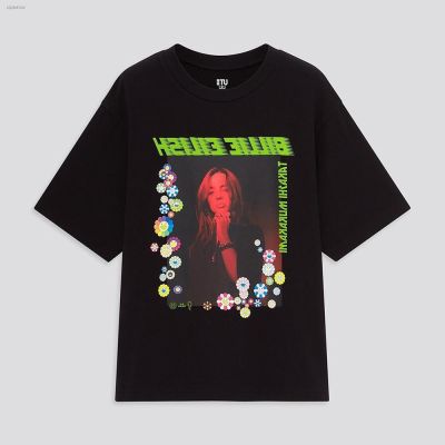 เสื้อยืดแขนสั้นผ้าฝ้ายพิมพ์ลาย Uber Billie Eilish Co สําหรับผู้ชายและผู้หญิง