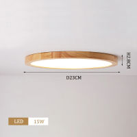 LED Wood Ceiling Light Nordic Wooden Ceiling Lamps Living Room Bedroom Study Surface Mounted Lighting Fixture 2.8cm Height