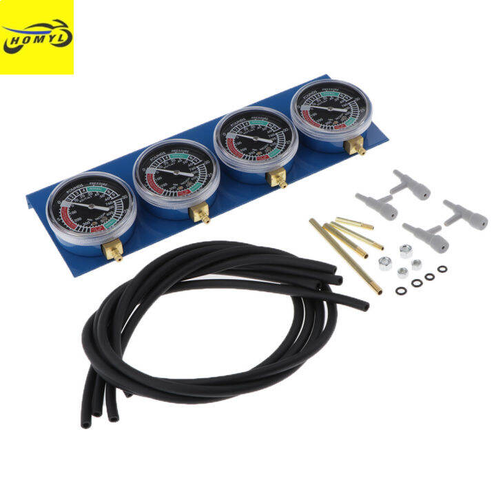 Precision 2 Cylinder Motorcycle Vacuum Gauge with Vacuum Hose