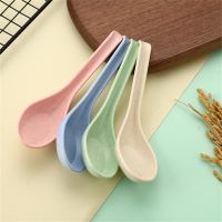 ❍✑ Eating Spoon Eco Friendly Household Kitchen Supplies Rice Soup Spoons Multicolor Creative Kitchen Accessories Self Feeding Spoon