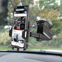 ที่วางมือถือ ที่ยึดมือถือในรถยนต์ CAR MOUNT แบบติดกระจกและคอนโซลหน้ารถ ปรับหมุน 360° (สีดำ)