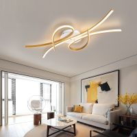 ◑✧☇ Smart Home Alexa Modern led Ceiling Lights for living room bedroom Matte black or Gold Ceiling Lamp led plafonnier fixtures