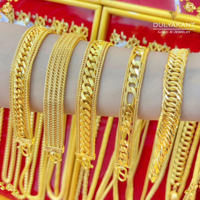 เลสข้อมือ เศษทองคำแท้ หนัก 1-3 บาท ยาว 6-8 นิ้ว WE bracelet สร้อยข้อมือทอง เลสข้อมือ สร้อยทอง ทองเหมือนแท้ ทองไม่ลอกไม่ดำ ทองปลอมไม่ลอก เลสทอง