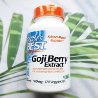 60% OFF ราคา Sale!!! โปรดอ่านรายละเอียดสินค้า EXP: 08/2023 โกจิเบอร์รี่ เก๋ากี้สกัด Best Goji Berry Extract 600mg 120 Veggie Caps (Doctors Best®)