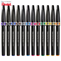 Pen สีปากกานุ่ม1ชิ้น SESF30C วิทยาศาสตร์แปรงวิจิตรมากนุ่มปากกาดอกไม้สไตล์ภาษาอังกฤษที่สวยงามความเร็วหมึกแห้ง