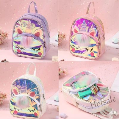 【hot sale】▤✖ C16 Unicorn Childrens Backpack / Dream Laser / Unicorn / Girl Princess Schoolbag / Backpack / TPU Transparent Schoolbag