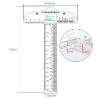 6 quot; Clear Acrylic T Square Ruler for Handicraft Making Drawing and Painting Precision Measuring Tools