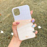 Cinderellashoes Croc Card Holder Phone Case in Lavender เคสมือถือ เคสหนัง เคสมือถือใส่บัตร