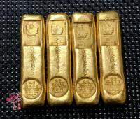 1pcs China Ancient Gold Bar Antique Crafts Gold Bars HongKong Collection Coin