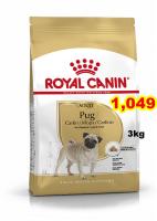 Royal Canin Pug Adult 3kg. อาหารสุนัขแบบเม็ด สำหรับสุนัขพันธุ์ปั๊ก Exp:07/2024