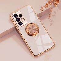 (รูปแบบใหม่) เคส KEYSION Plated สำหรับ Samsung A72 A52 A73 A53 A33 A54 A34 A14แหวนเคส Galaxy โทรศัพท์ S22 S23อัลตร้า S21 FE S20 + Note 20เคสมือถือ