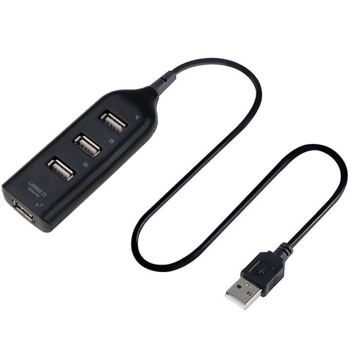 ฮับ-usb-ความเร็วสูง4พอร์ต-usb-2-0พร้อมตัวแยก-usb-สายเคเบิลขนาดเล็กใช้อะแดปเตอร์ไฟฟ้าที่เต้าเสียบหลากหลายสำหรับพีซีแล็ปท็อปโน๊ตบุค