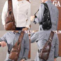 Tas Slempang Pria Sling Bag Kulit + USB Port + Earphone Hole HIGH QUALITY Waist packbeg