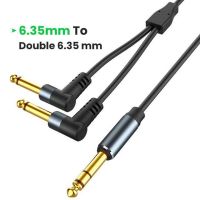 1/4" TRS Stereo to Dual 1/4" TS Mono Insert Cable Stereo Breakout Cable 6.5mm 1/4" TRS Y Splitter Stereo Audio Cable