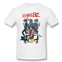 【Hot】 เสื้อยืดคอกลมแขนสั้นสำหรับ Unisex แฟชั่นผู้ชายและ Tshir ขนาด Plue Gorillaz วงร็อค Chakhan Murdoc Russel เสื้อยืดคอกลมแขนสั้น6XL 5XL