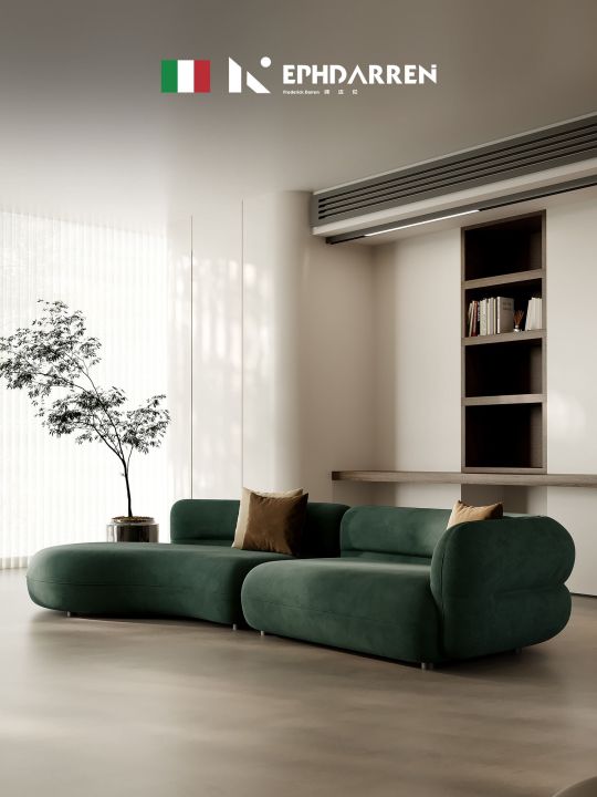 light-luxury-matte-fabric-designer-curved-size-apartment-modern-simple-living-room