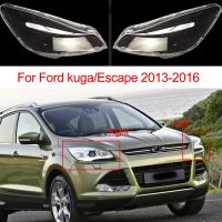 ฝาครอบไฟหน้ารถสำหรับ Ford Kuga/Escape 2013-2016เปลือกโคมไฟอัตโนมัติหน้ากากโคมไฟกระจกโปร่งแสงไฟหน้า