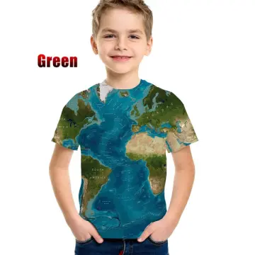 Kids World Map Tshirt - Best Price in Singapore - Jan 2024