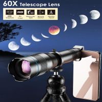 APEXEL 60x Super Telephoto Zoom Phone Lens 36X 28X Powerful Monocular Metal Telescope Mobile telephoto lens for camping TourismTH