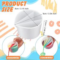 T42Pcs Pouring Split Cups Reusable Pouring Paint Supplies Cups Silicone Split Cup for Paint Pouring