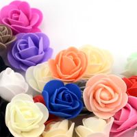 【Cw】100pcslot Mini PE Foam Rose Flower Head Artificial Handmade DIY Wedding Home Decoration Party Suppli Fake Flowers