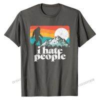 I Hate People! Funny Bigfoot Mounns 80S Joke Graphic T-Shirt Cotton MenS Top T-Shirts Printed Tees Cute Custom