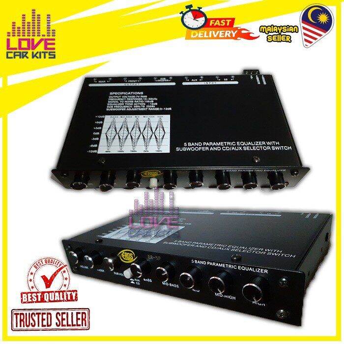 EROS 5 Band Car Pre Amplifier Car Equalizer Audio Car Equalizer
