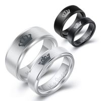 LETAPI Fashion Couple Rings King His Jewelry Anniversary Valentines Day Gifts