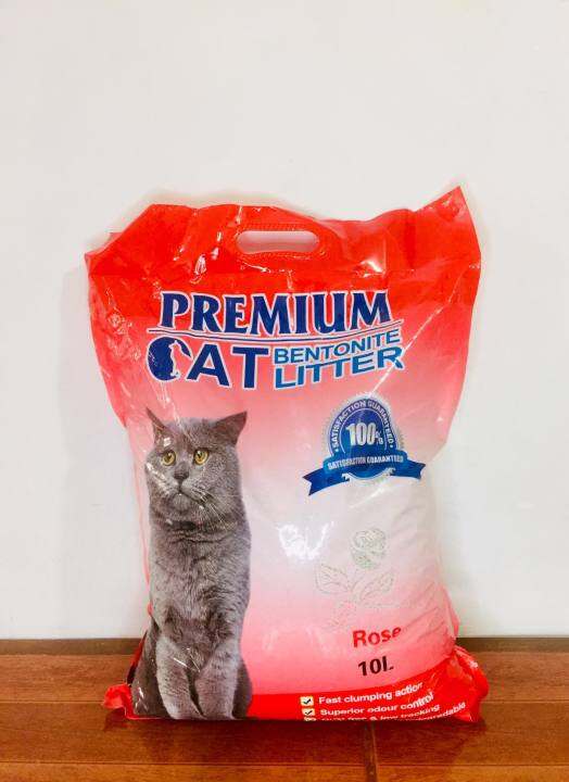 Premium Bentonite Cat Litter Sand 10 Litter | 8 Kgs - Rose Scent ...