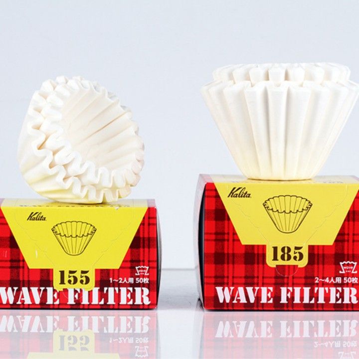 kalita-wave-paper-filter-155-185-50-sheet-กระดาษกรอง-ฟิลเตอร์-กาแฟ-สองขนาด-บรรจุ-50แผ่น-lili-drip-paper-coffee