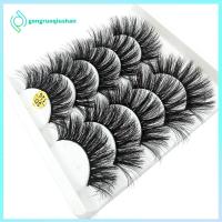 GONGRUOQIUSHAN SKONHED 5 Pairs ผู้หญิง ปุย เป็นธรรมชาติ Crisscross 3D Faux Mink Hair ต่อขนตา ขนตาปลอม