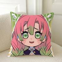 【hot】♛℡ Kanroji Mitsuri Demon Slayer Cover Kawaii Anime Cushion Covers Sofa Duplex Printed Short Pillowscase Hot