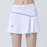 Sports Short Skirt Women Half-length Badminton Yoga Running Fitness Quick-drying Pleated Skirt Anti-empty White Tennis Skirt