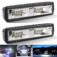 2ชิ้น48วัตต์ DRL 16 LEDs สปอตไลท์ไฟ Led กันน้ำทำงานสำหรับ12โวลต์24โวลต์รถออฟโรด SUV รถยนต์รถบรรทุก-แสงสีขาว