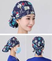 Uni Scrub Cap Working Cap with Button Adjustable Working Cap Ponytail Holder Sweat-absorbent Cotton Cap Nurse Hat Doctor Cap