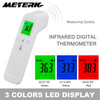 Meterk เทอร์โมมิเตอร์แบบดิจิตอลสำหรับหน้าผากอินฟราเรดเทอร์โมมิเตอร์แบบไม่สัมผัสอุปกรณ์การวัดความแม่นยำสูงพร้อมสัญญาณเตือนไข้