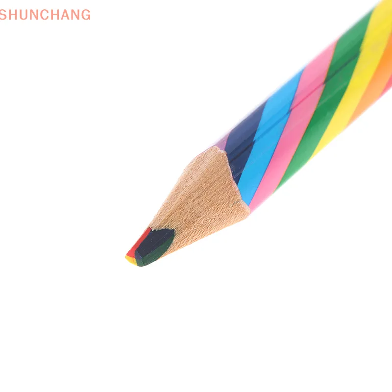 4pcs/pack Kawaii 4 Color Concentric Colorful Pencil Crayons Colored Pencil  Set Art School Supplies for