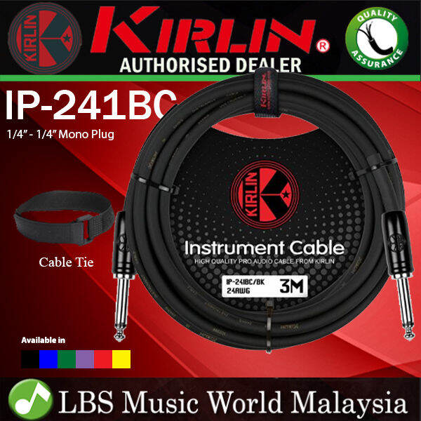 Kirlin Cable IP241BC 3 Meter Mono Instrument Cable for Electric