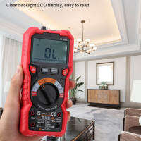 ht118a มือถือดิจิตอลมัลติมิเตอร์ 6000 Counts Multimeter AC/DC โวลต์แอมป์โอห์มประจุ Hz TEMP Tester w/ไฟฉาย