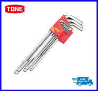 Tone Hex Key Wrench L-Type ประแจแอลหกเหลี่ยมหัวบอล BLB900 (รุ่นแข็งพิเศษ) 9 ชิ้น (นิ้ว) (1/16,5/64,3/32,1/8,5/32,3/16,1/4,5/16,3/8)