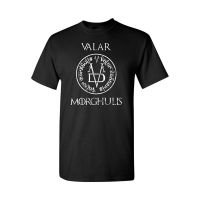 ย้อนยุคเสื้อยืดแขนสั้นลําลอง พิมพ์ลาย Valar Morghulis Game Of Thrones คุณภาพสูง พลัสไซซ์ เหมาะกับการเล่นฟิตเนสS-5XLS-5XL