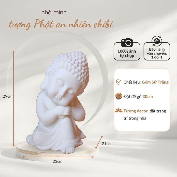 Ảnh Thật] Tượng Phật An Nhiên Chibi Bằng Chất Liệu Gốm Trắng Cao Cấp Trang  Trí Nhà Cửa, Phối Cảnh Decor | Lazada.Vn