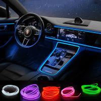 ไฟภายในรถสากล LED Strip โคมไฟตกแต่งรถยนต์พร้อม USB Auto Atmosphere Lamp DIY EL Cold Light LED Ambient Lights