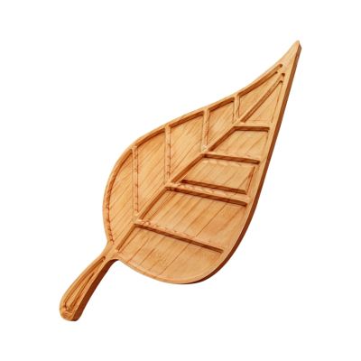 Wooden Tray Ornament Large Gift Party Supplies Serving For Aperitif Appetizer Dinner Charcuterie Board Platter Leaf Shape Cheese