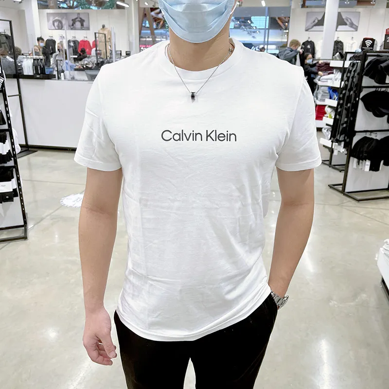 CKK Calvin Klein Men's New Casual Simple Letter Printed round Neck Short  Sleeve T-shirt | Lazada PH