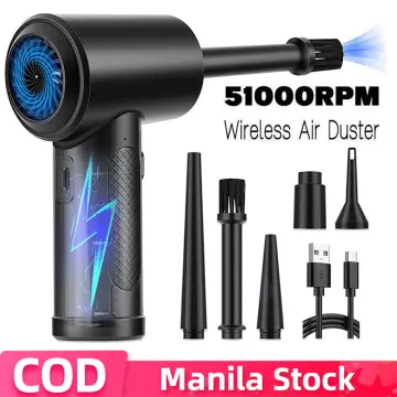 51000RPM Electric Compressed Air Duster & Mini Vacuum PC Keyboard Cleaner  Blower