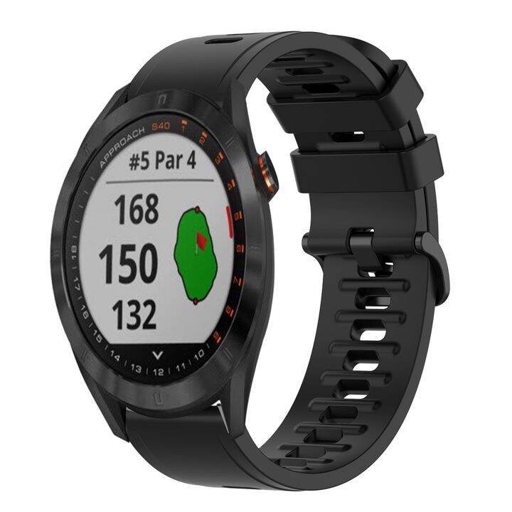 สำหรับวิธี-garmin-s40สายนาฬิกาข้อมือซิลิโคนสีทึบอ่อน20มม-สีดำ-ขายเอง